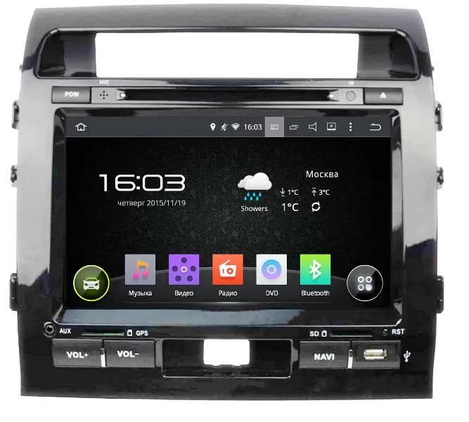 ШГУ INCAR AHR-2280 Toyota LC 200 Android 4.4.4/1024*600,wi-fi - фото