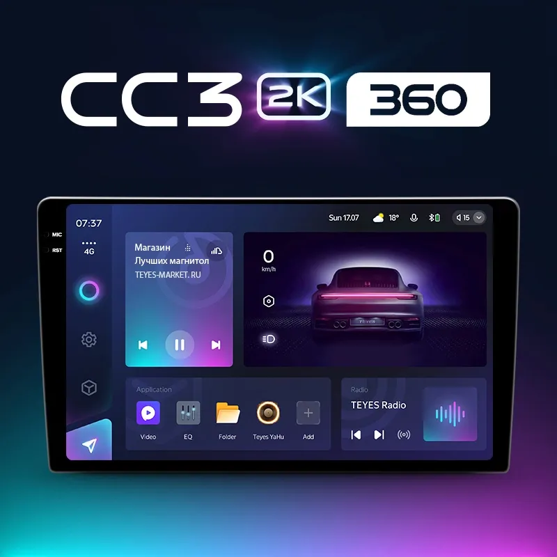 Комплект магнитолы TEYES CC3 2K 360 9.5" для Porsche Cayenne S I 2002-2010