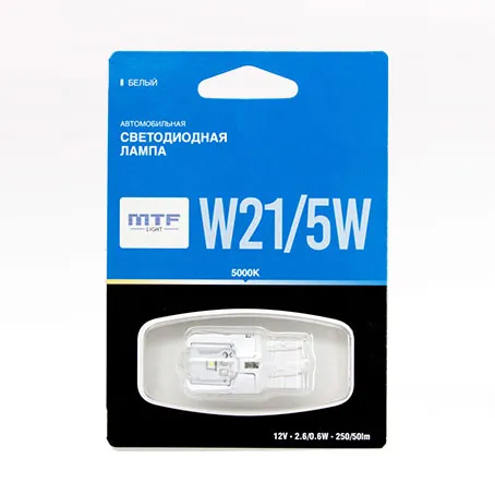 Лампа светодиодная MTF W21/5W белая - фото