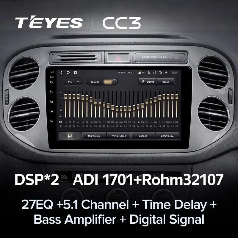 Комплект магнитолы TEYES CC3L 10.2" для Honda Crosstour