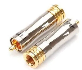 RCA - разъем Alphard 288-1 для акуст.кабеля прямой (черн) - фото