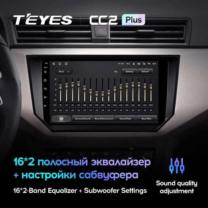 Комплект магнитолы TEYES CC2 Plus 9.0" для SEAT Ibiza V 2017-2021