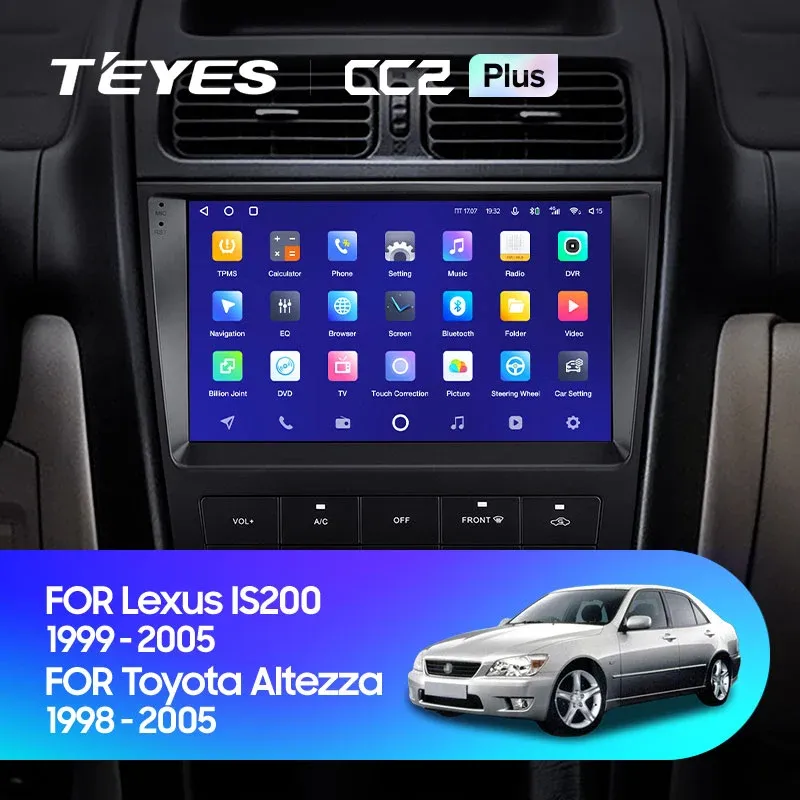 Комплект магнитолы TEYES CC2 Plus 9.0" для Lexus IS I 1999-2005