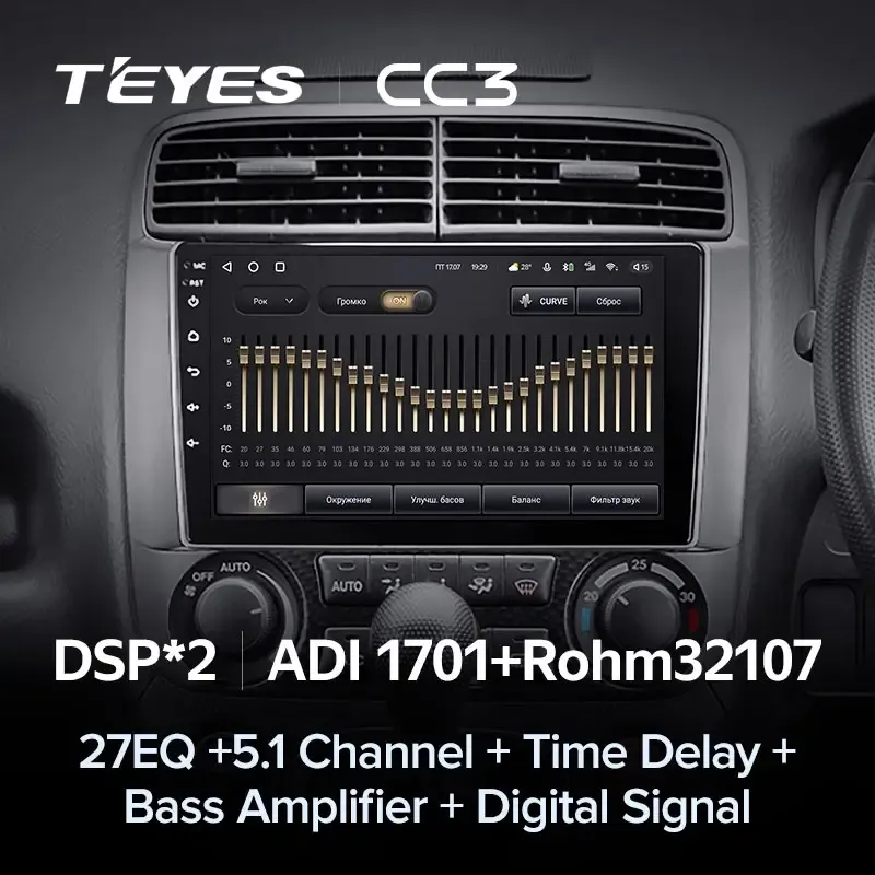 Комплект магнитолы TEYES CC3L 9.0" для Honda Stream