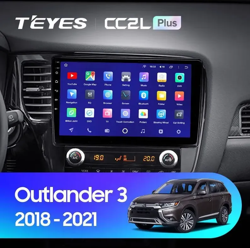 ШГУ Teyes CC2 Plus 3/32 GB Mitsubishi Outlander 3 GF0W GG0W 2018-2021 - фото