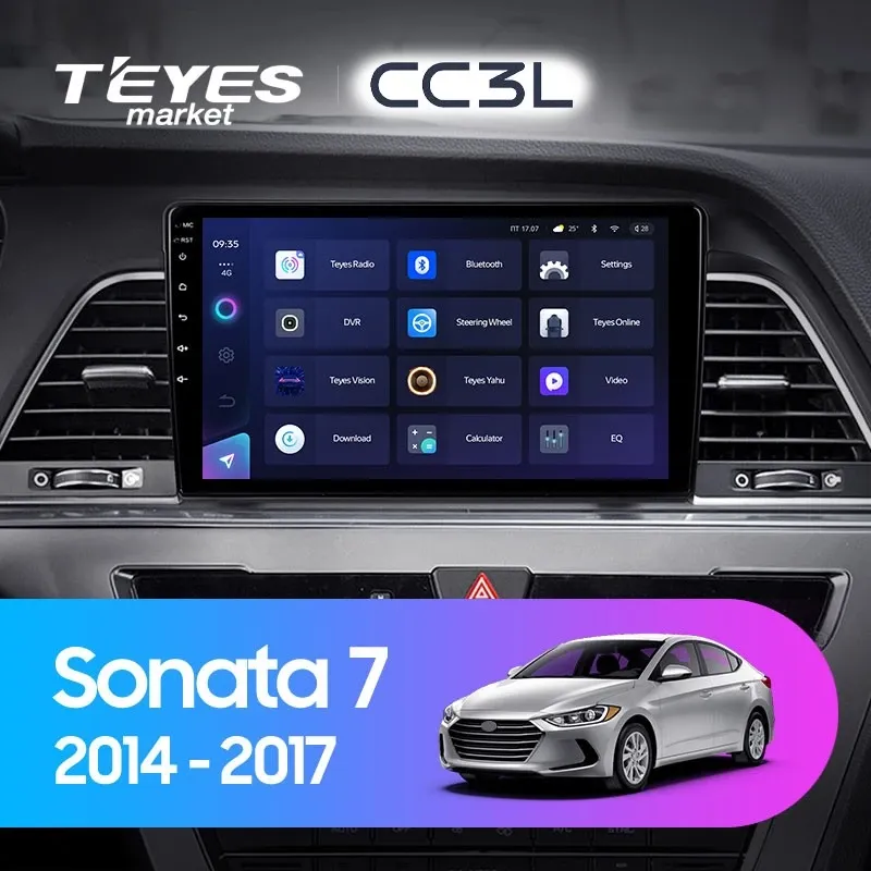 Комплект магнитолы TEYES CC3L 9.0" для Hyundai Sonata