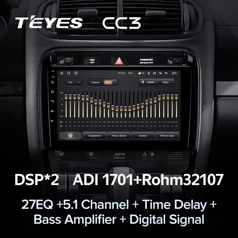 Комплект магнитолы TEYES CC3L 9.0" для Porsche Cayenne S