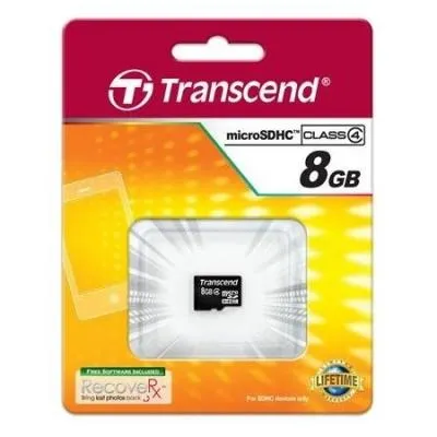 Карта памяти MicroSDHC Transcend 8GB - фото
