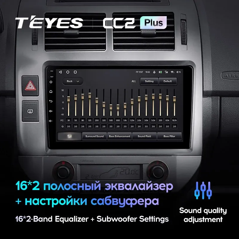 Комплект магнитолы TEYES CC2 Plus 9.0" для Volkswagen Polo IV 2001-2009