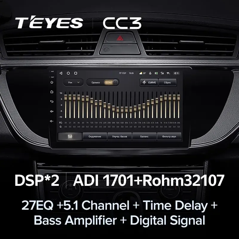 Комплект магнитолы TEYES CC3L 9.0" для Geely GS