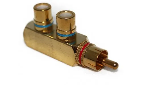 RCA - разъем AUDIO NOVA RCA.YF Y-адаптер 1 штекер- 2 гнезда F-образный - фото