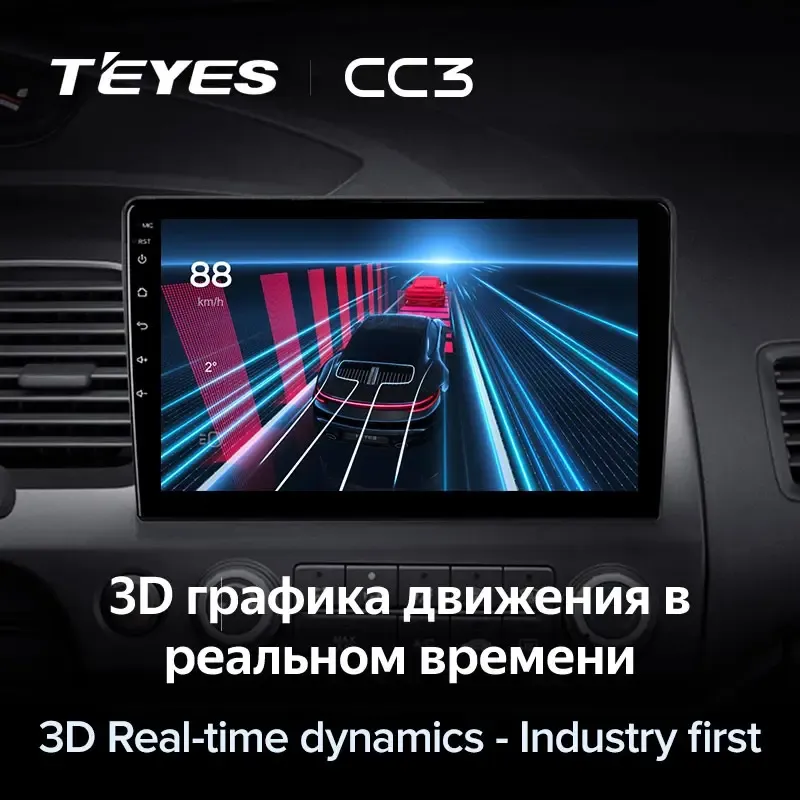 Комплект магнитолы TEYES CC3L 10.2" для Honda Civic