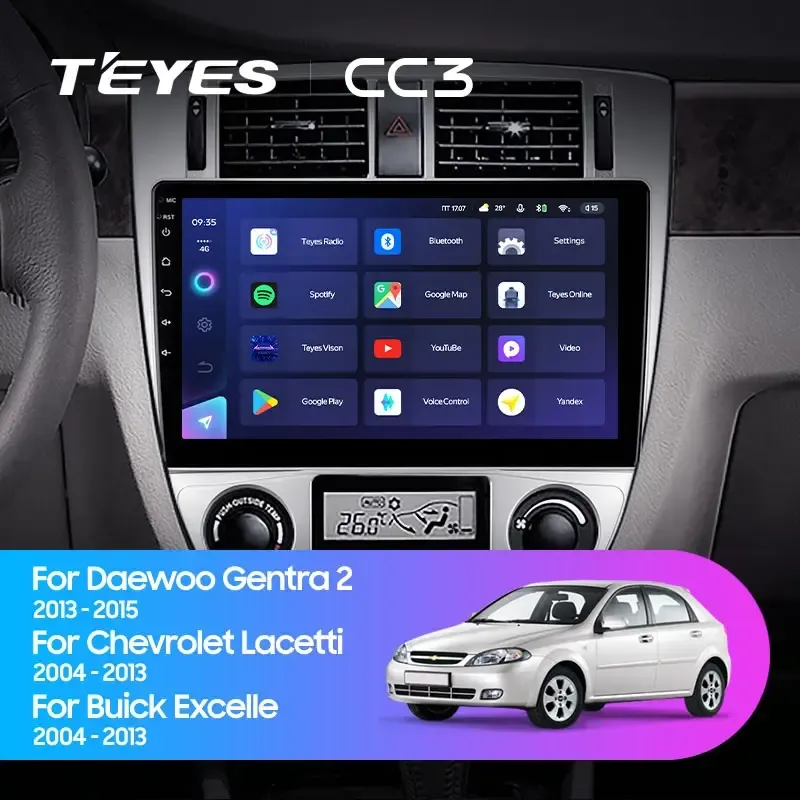 Комплект магнитолы TEYES CC3L 9.0" для Chevrolet Lacetti
