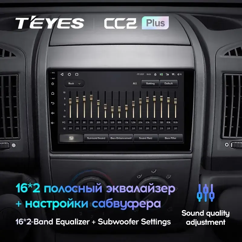 Комплект магнитолы TEYES CC2 Plus 9.0" для FIAT Ducato