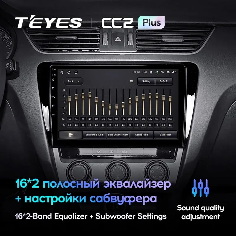 Комплект магнитолы TEYES CC2 Plus 10.2" для Skoda Octavia III 2013-2017