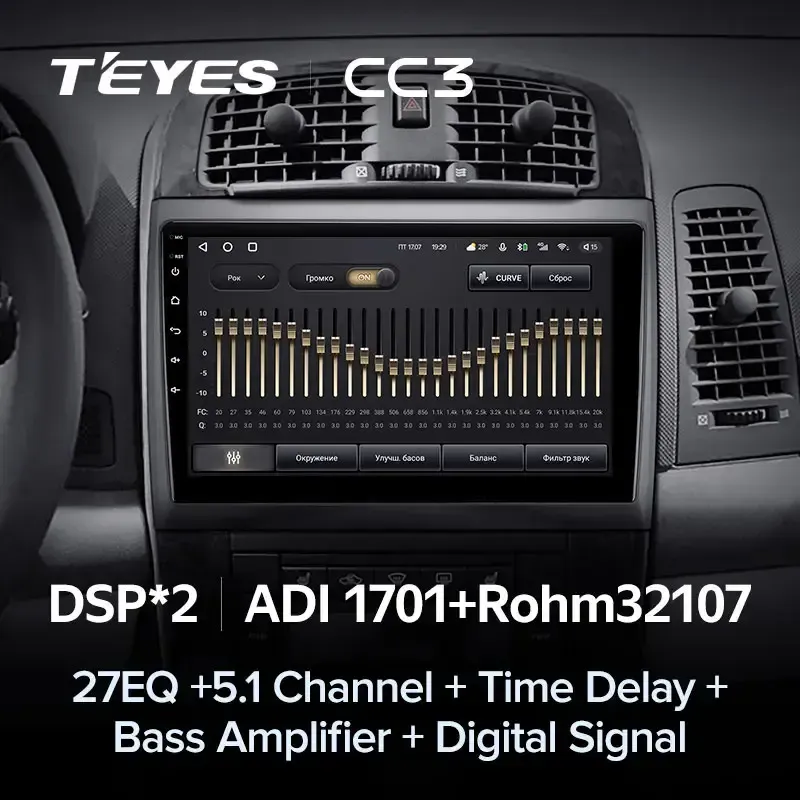 Комплект магнитолы TEYES CC3L 10.2" для Cadillac CTS