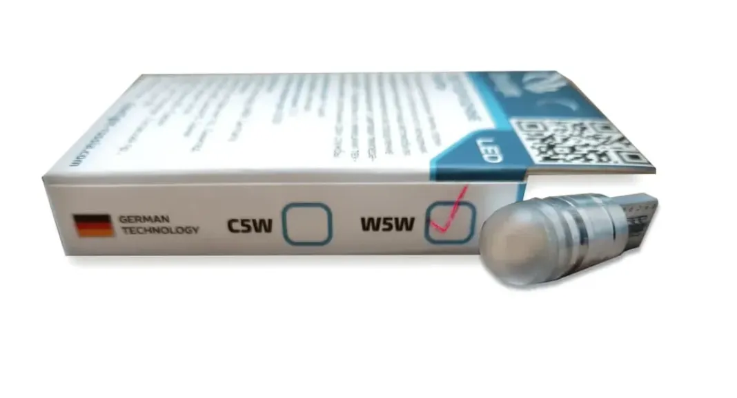 Лампа светодиодная Clearlight T10 (W5W) CAN-BUS 6500K 7014-3W, комплект - фото