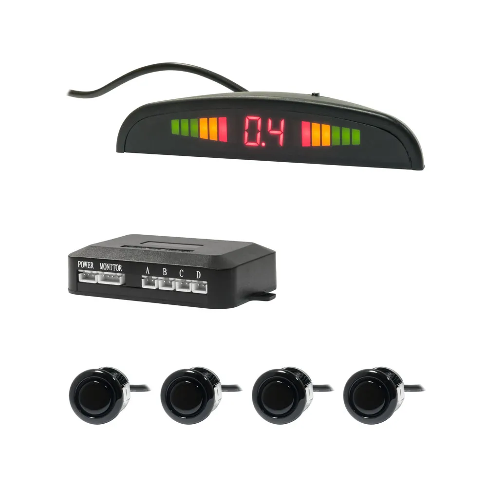 Парковочный радар SWAT PT-124B Black, 4 датчика 18.5мм - фото