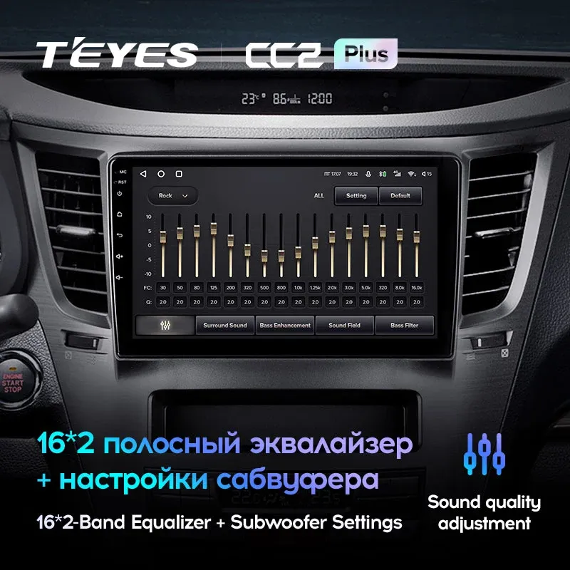 Комплект магнитолы TEYES CC2 Plus 9.0" для Subaru Legacy BM/BR 2009-2014