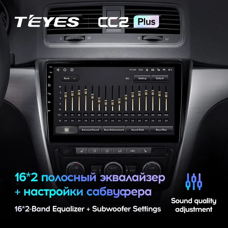 Комплект магнитолы TEYES CC2 Plus 10.2" для Skoda Yeti I 2009-2014