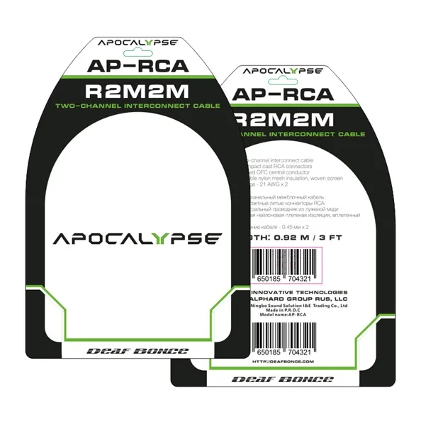 Межблочный кабель Deaf Bonce AP-RCA R2M2M (0,92M) AP-R1101 - фото Межблочный кабель Deaf Bonce AP-RCA R2M2M (0,92M) AP-R1101 - фото