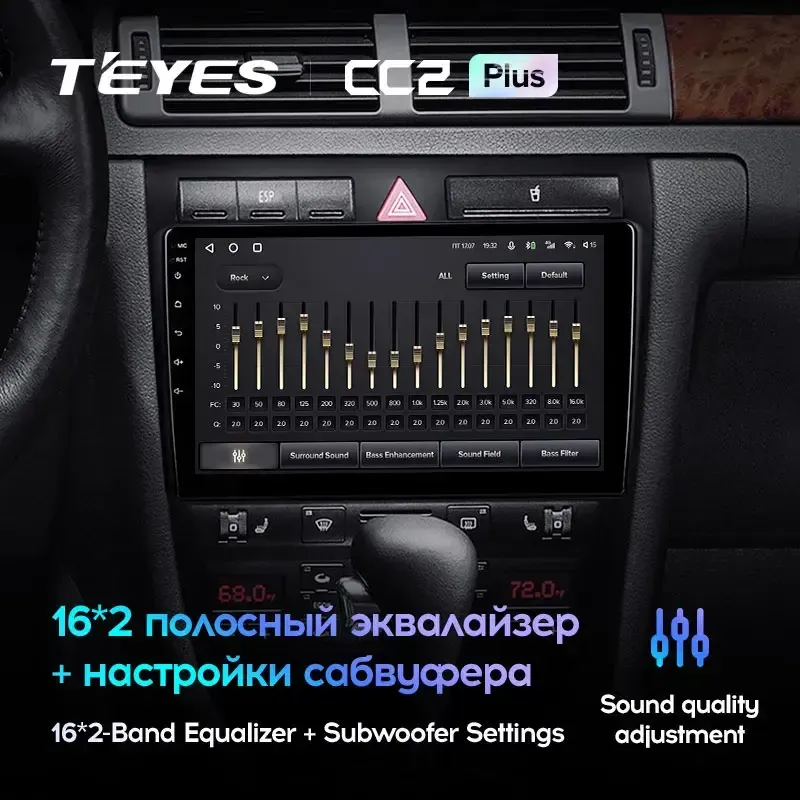 Комплект магнитолы TEYES CC2 Plus 9.0" для Audi A6 C5 1997-2004