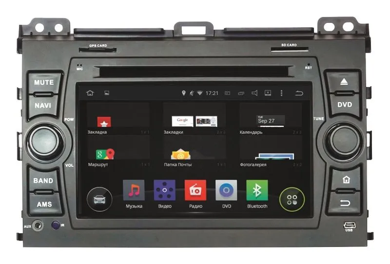 ШГУ INCAR AHR-2283 Toyota LC Prado 120  Android 4.4.4/1024*600,wi-fi - фото