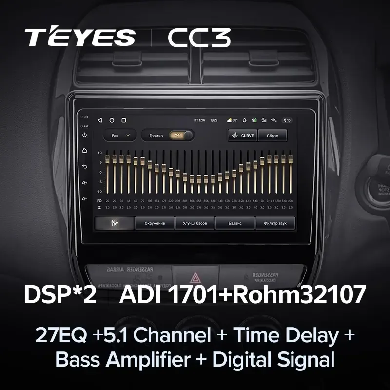 Комплект магнитолы TEYES CC3L 10.2" для Mitsubishi ASX