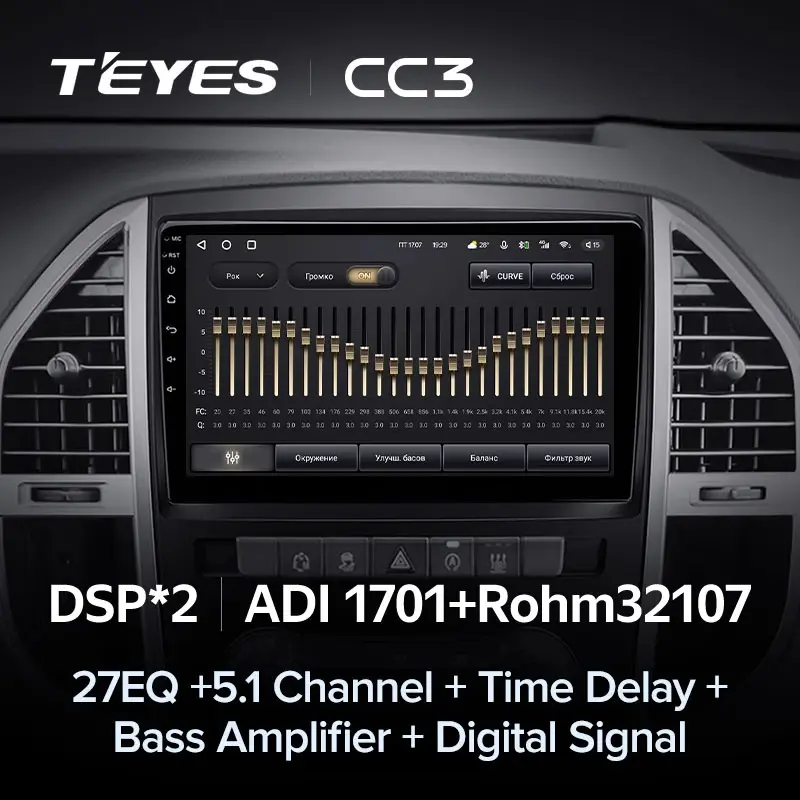 Комплект магнитолы TEYES CC3L 10.2" для Mercedes-Benz Vito